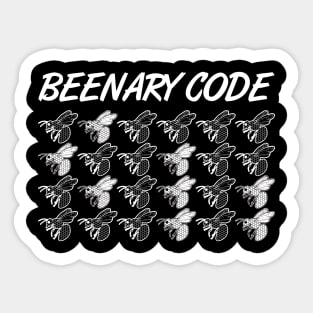 Beenary binary code computer scientist design with Eastegg Sticker